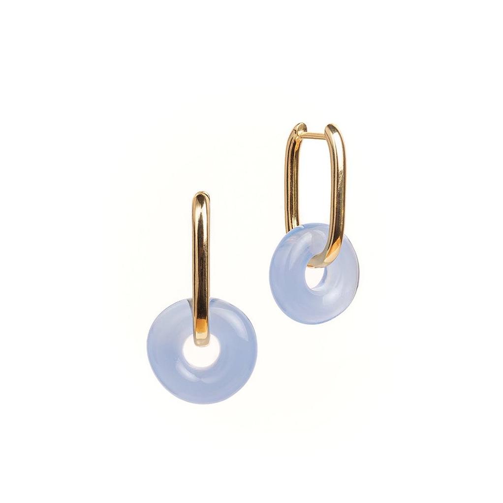 Maya earrings in aqua blue