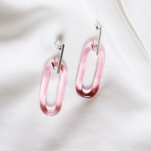 Louisa earrings-candy pink