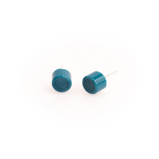 Confetti earrings in teal green