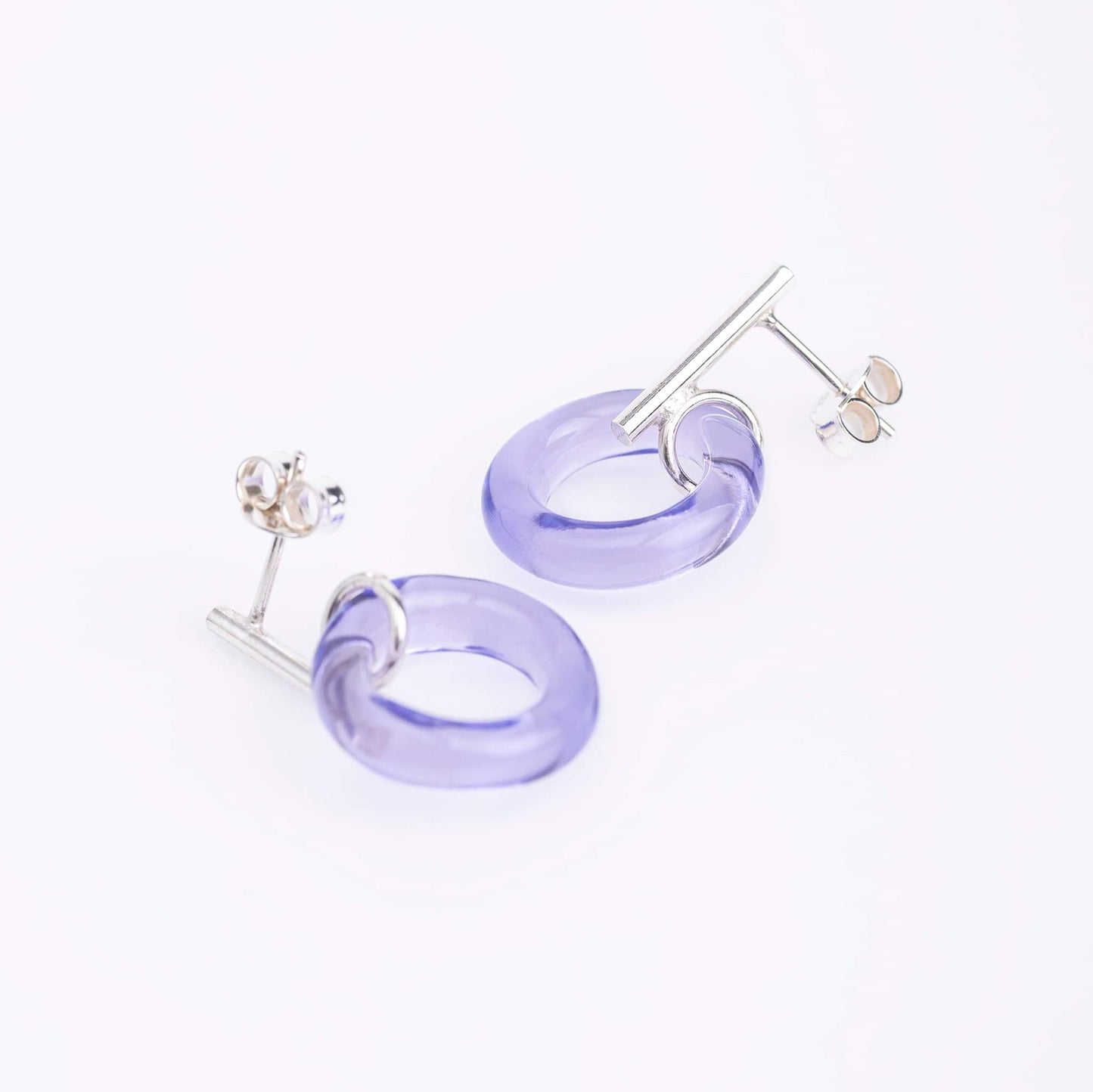 Emma earrings - electric purple