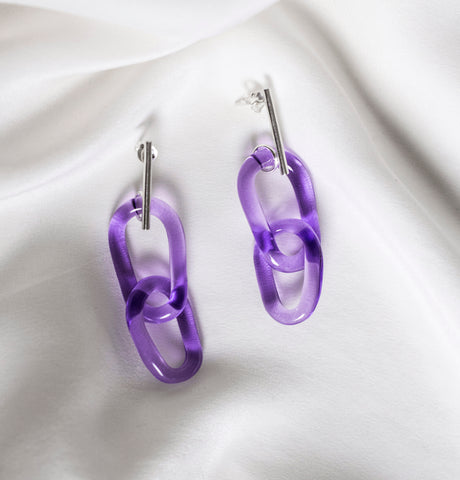 Leia earrings-electric purple
