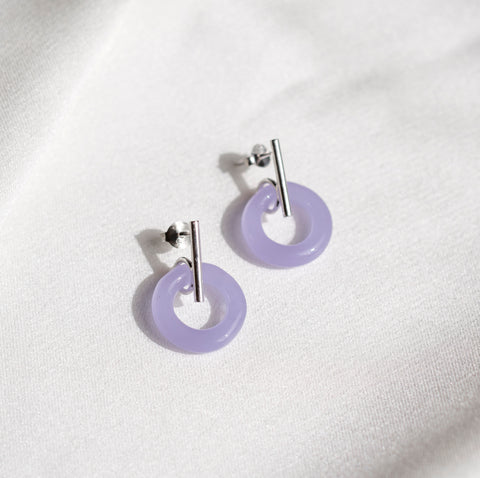 Emma earrings - pastel purple