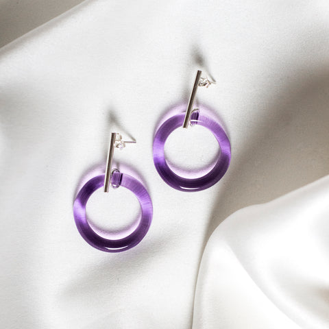 Ella earrings- electric purple