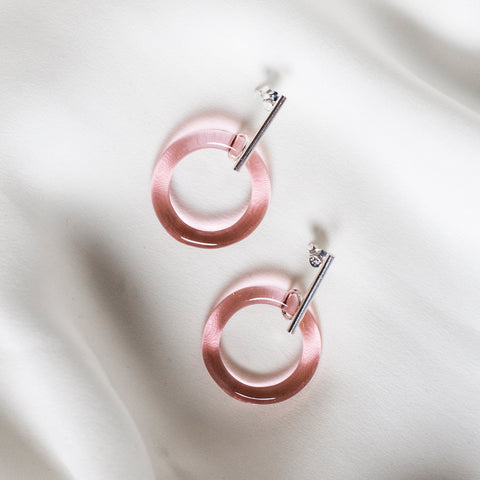 Ella earrings- candy pink