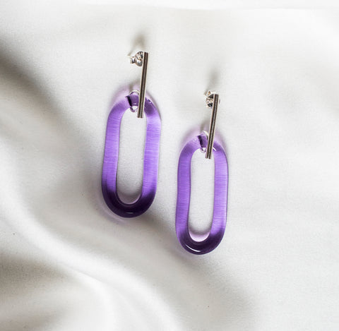 Louisa earrings-electric purple